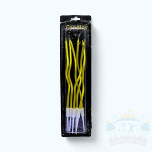 شموع ذهبية ملتوية