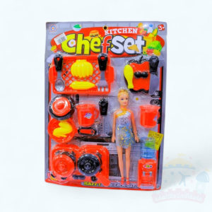 مطبخ مع دمية 24 قطعة